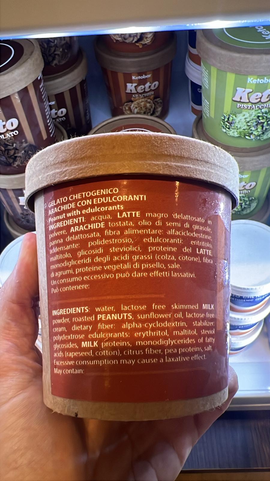 N8 Box di KETOGELATO da 250g BOX ARACHIDE/CIOCCOLATO