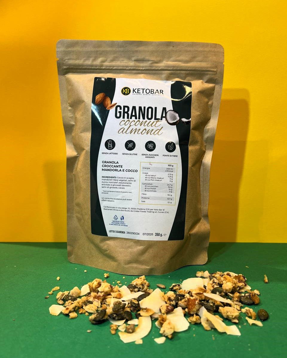 Keto Granola mandorla e cocco