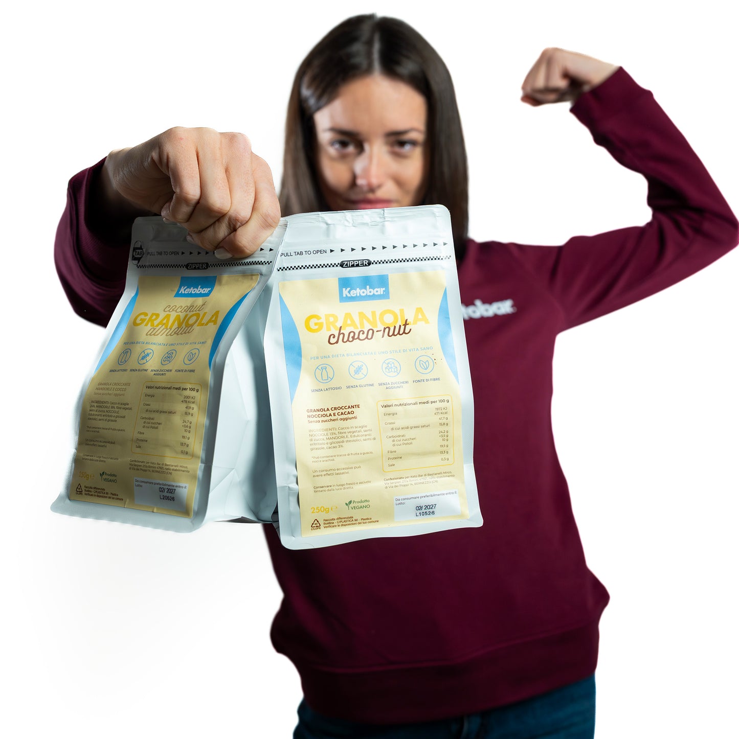 Keto Granola nocciola e cacao 250g