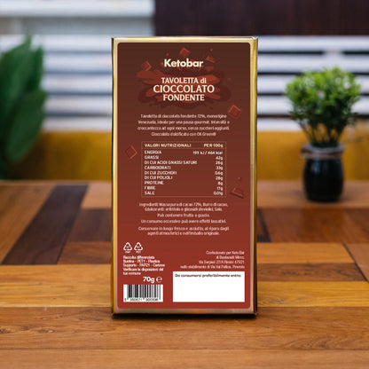 Tavoletta di Cioccolato Keto 70g